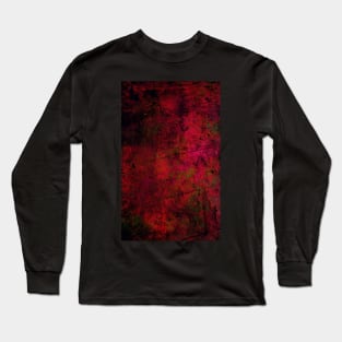 Scarlet Distress: A Red Grunge Texture Design Long Sleeve T-Shirt